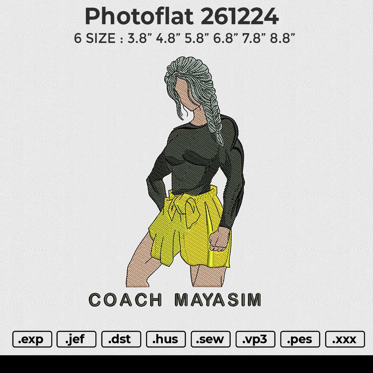 Photoflat 261224 Embroidery File 6 size