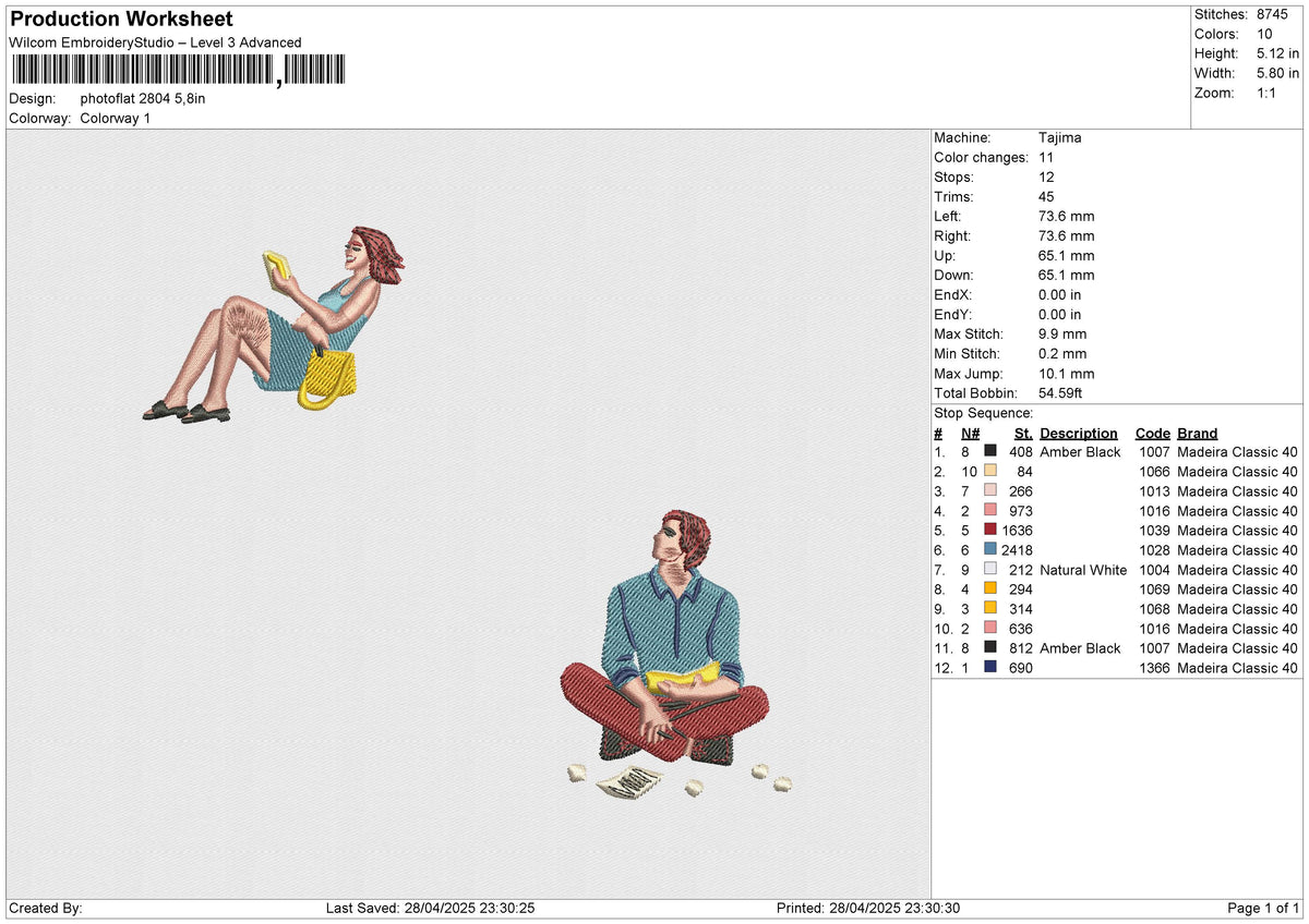 Photoflat 2804 Embroidery File 6 size