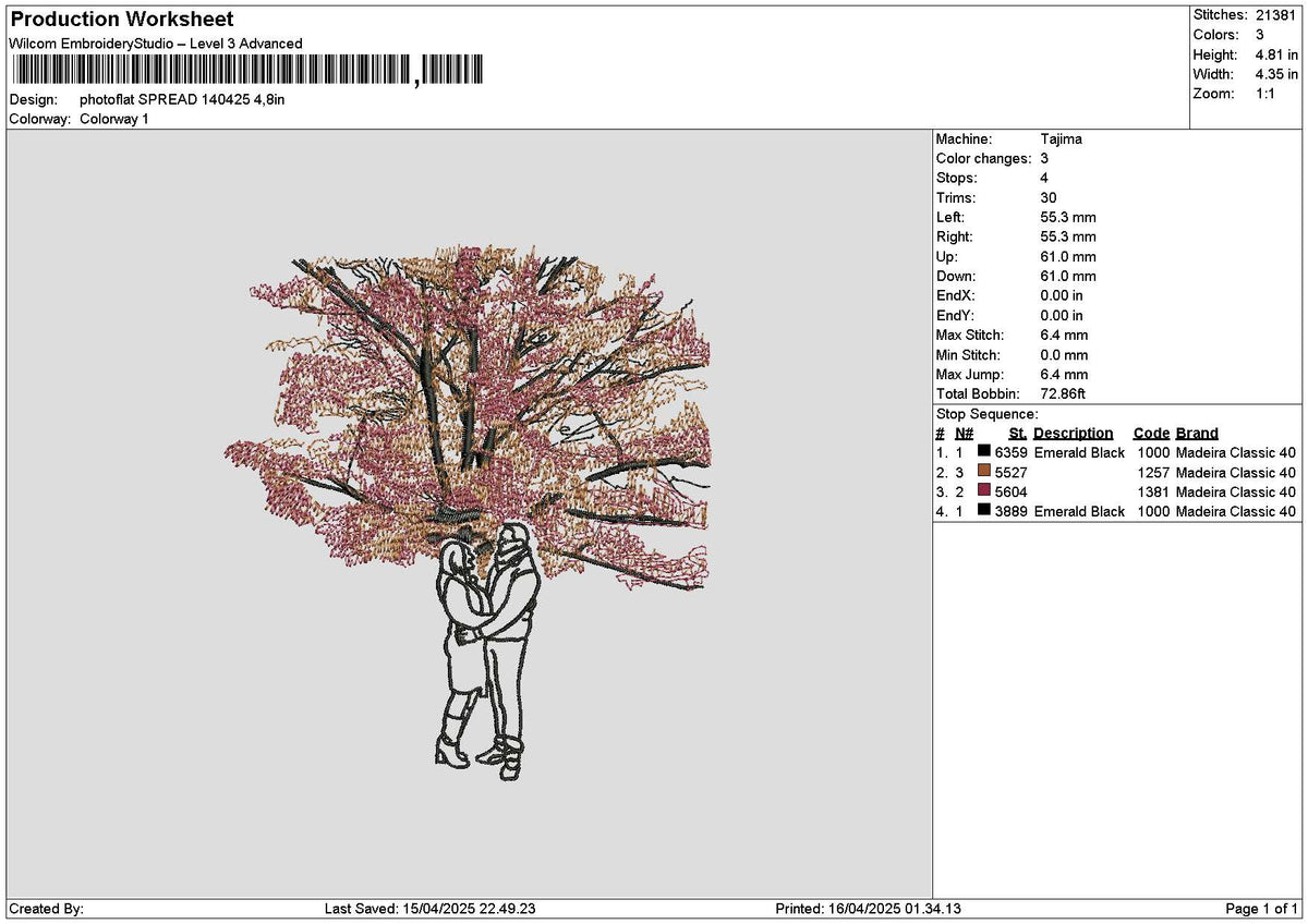 Photoline 0704 Embroidery File 6 sizes