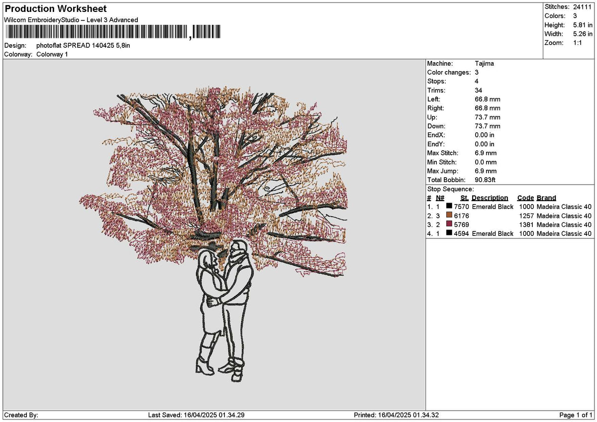 Photoline 0704 Embroidery File 6 sizes