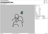 Photoline Dino Embroidery File 6 sizes