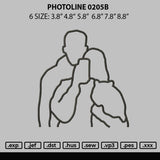 Photoline 0205b Embroidery file 6 sizes