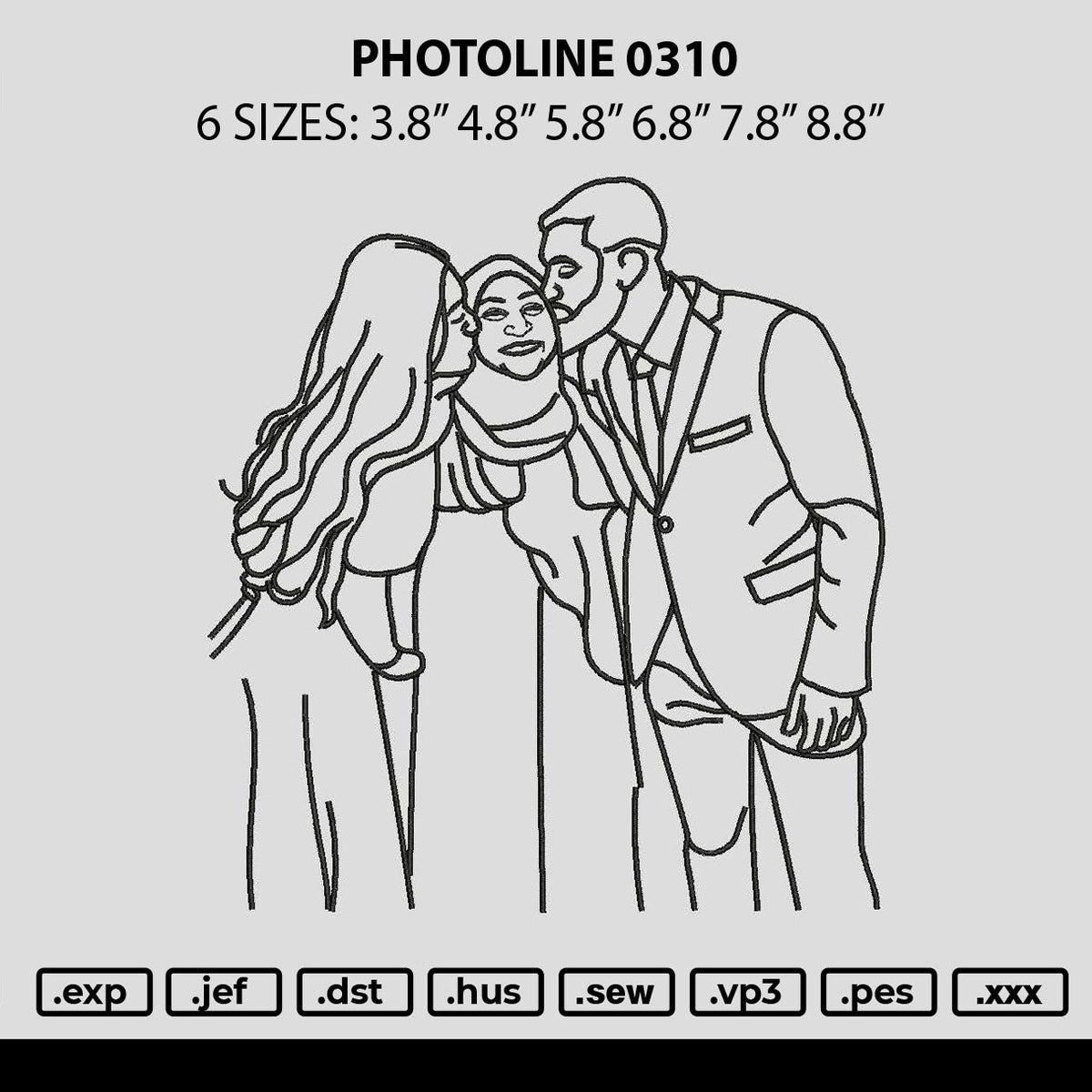 Photoline 0310 Embroidery File 6 sizes