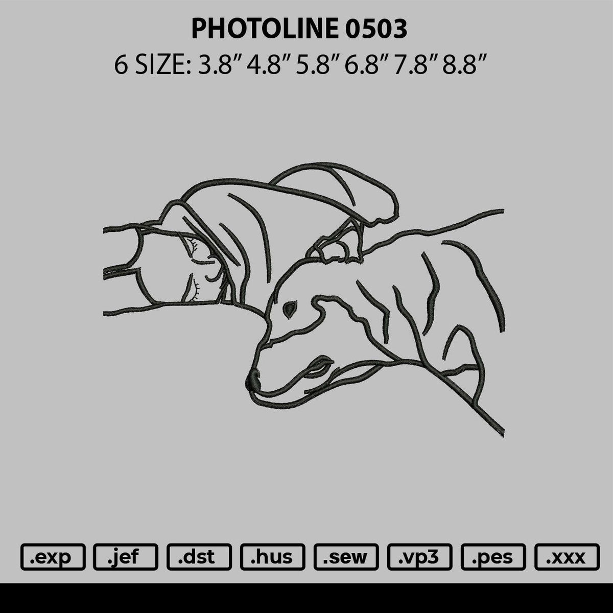 Photoline 0503 Embroidery File 6 sizes