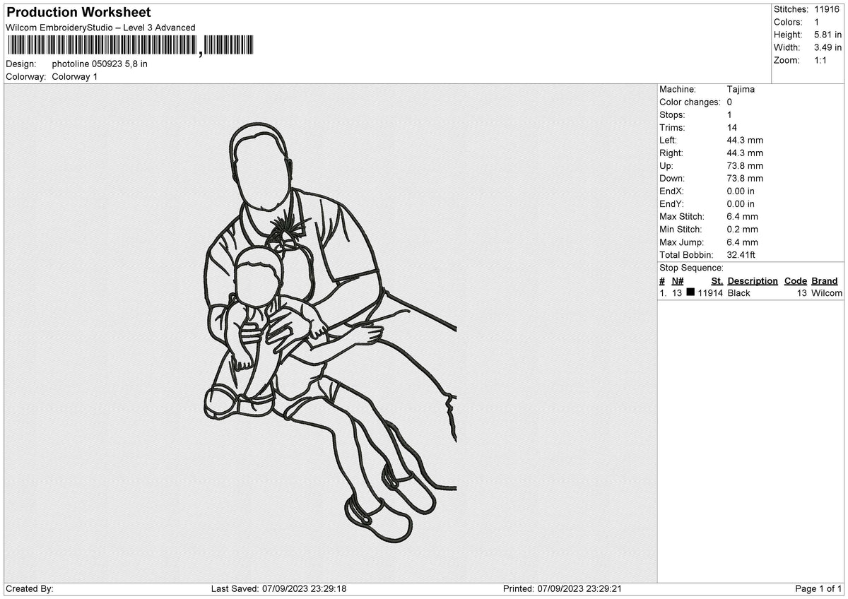 Photoline 050923 Embroidery File 6 sizes