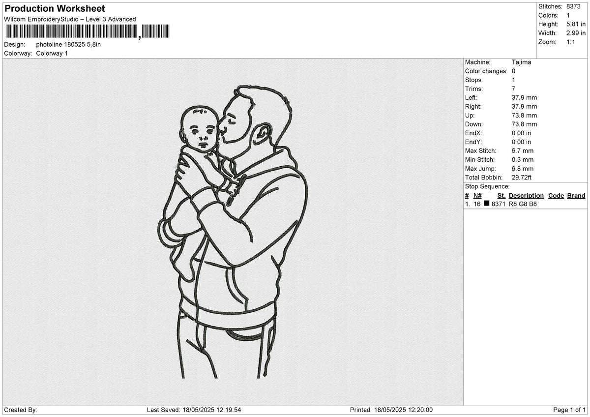 Photoline 180525 Embroidery File 6 size