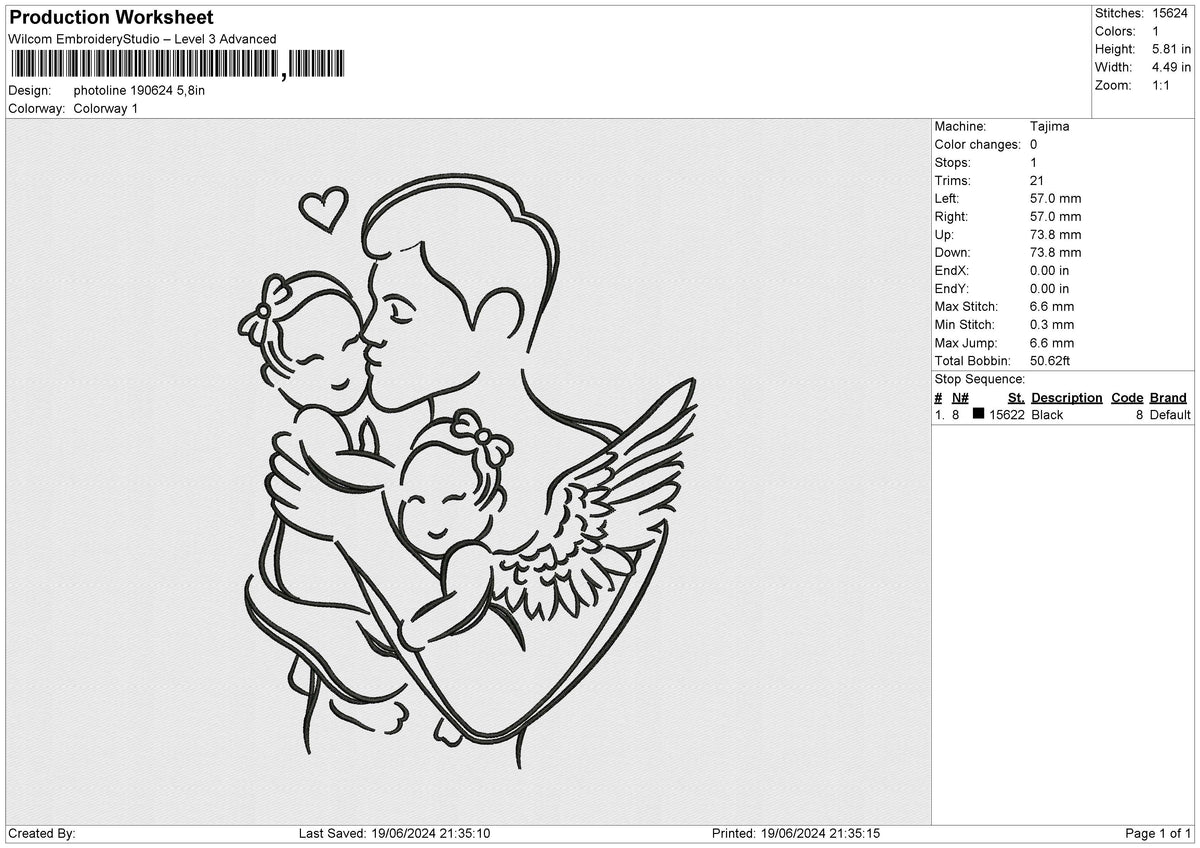 Photoline 190624 Embroidery File 6 sizes