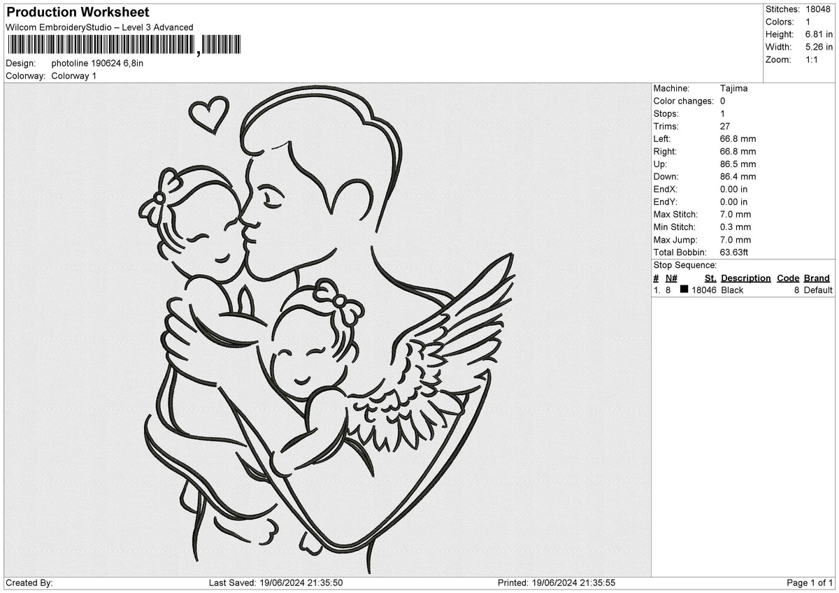 Photoline 190624 Embroidery File 6 sizes
