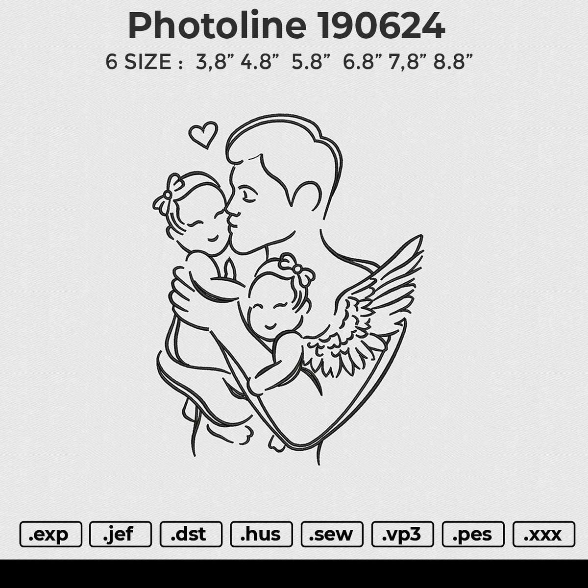 Photoline 190624 Embroidery File 6 sizes
