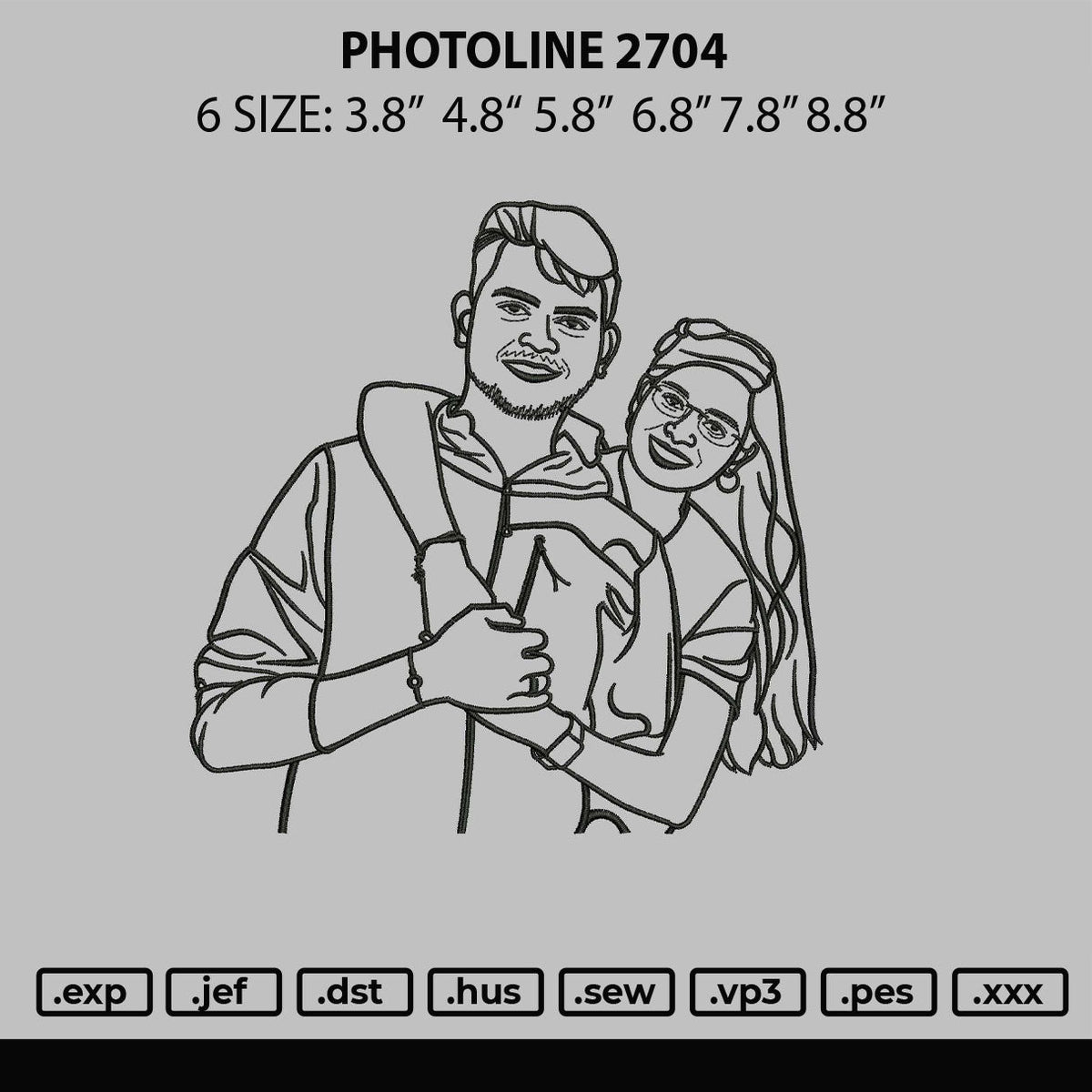 Photoline 2704 Embroidery File 6 sizes