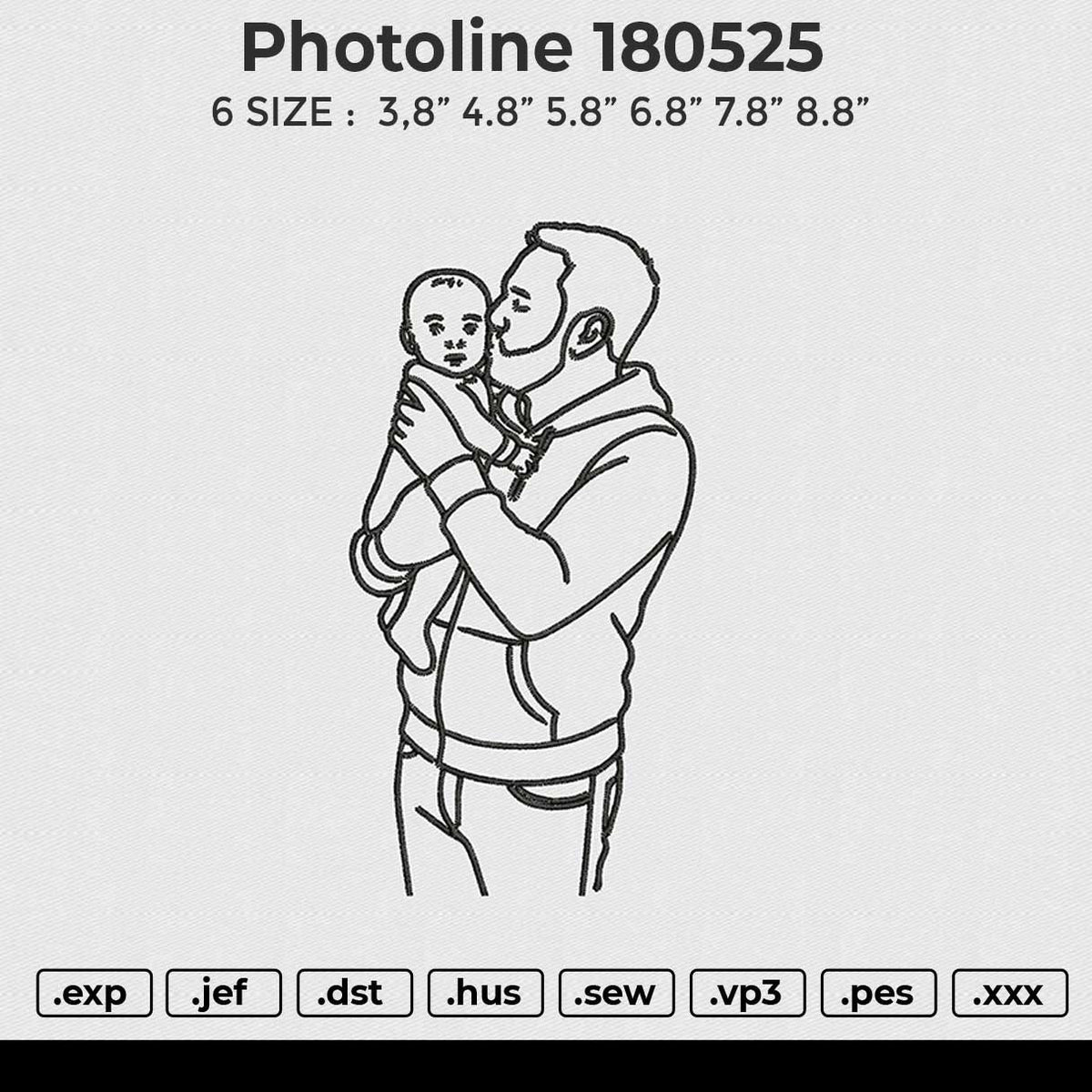Photoline 180525 Embroidery File 6 size