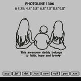 Photoline 1306 Embroidery File 6 sizes