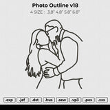 Photo outline v18 Embroidery
