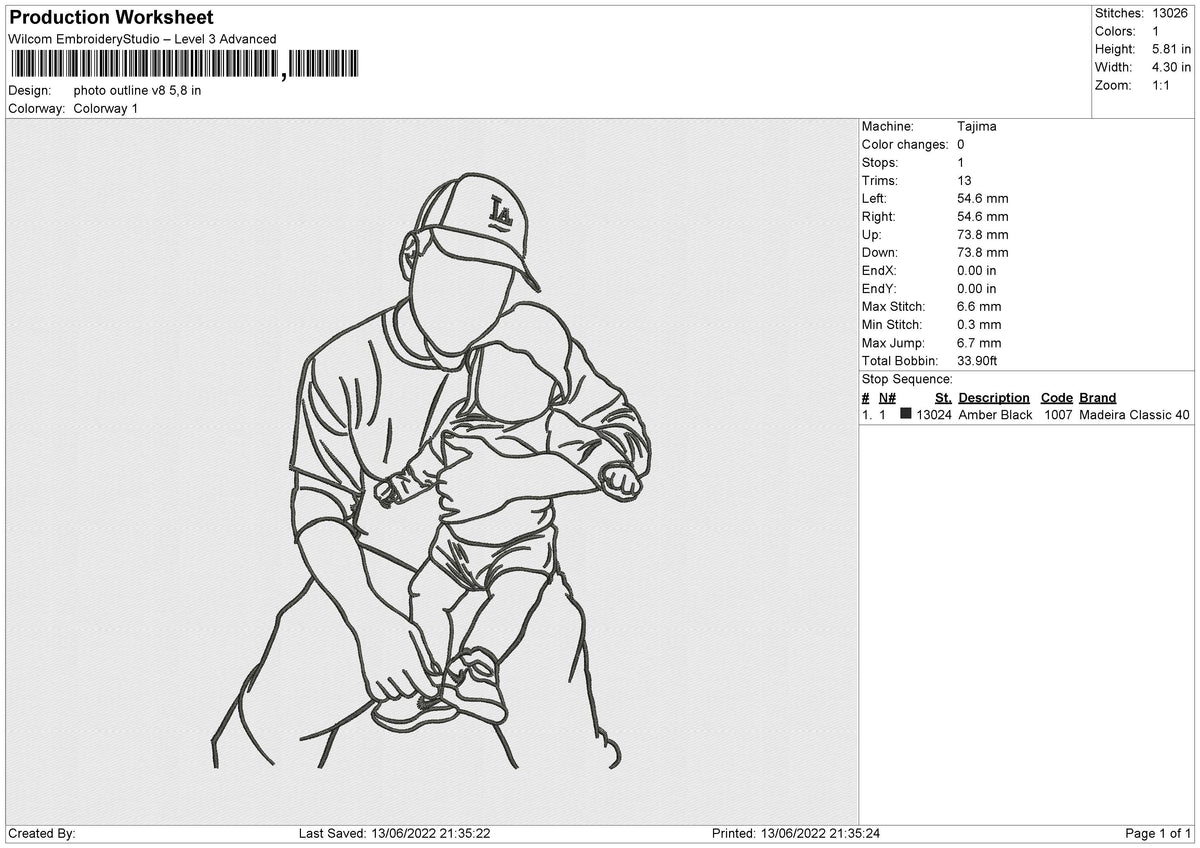 Photo Outline v8 Embroidery