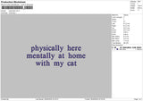 Mentallytext01 Embroidery File 6 sizes