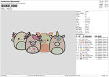 Pigs Embroidery File 6 sizes