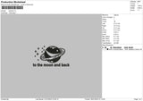 Planet Embroidery File 6 sizes