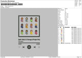 Player Song 05 Embroidery File 6 sizes
