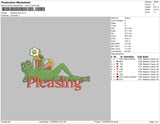 Pleasing Frog Embroidery