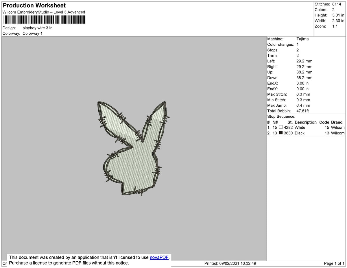 Playboy Wire Embroidery