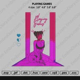 Playing Games Embroidery