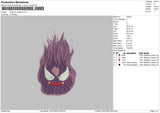Pokemon Gastly Embroidery