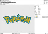 Pokemon outine Puff Embroidery 6 size