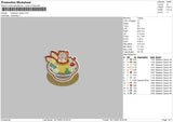 Poke Recipe Embroidery File 6 sizes