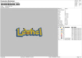 Poketext2504 Embroidery File 6 sizes