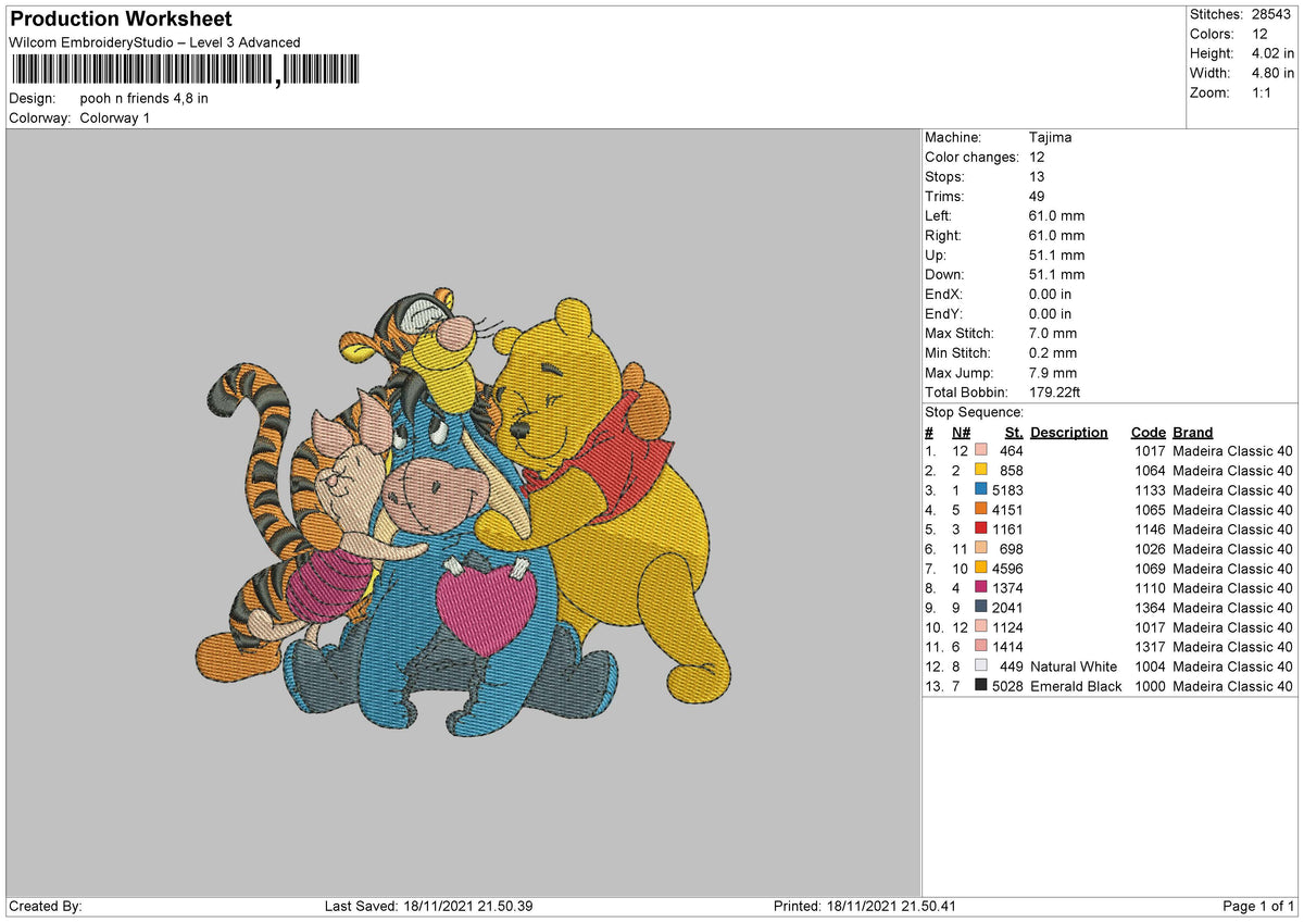 Pooh N Friends Embroidery