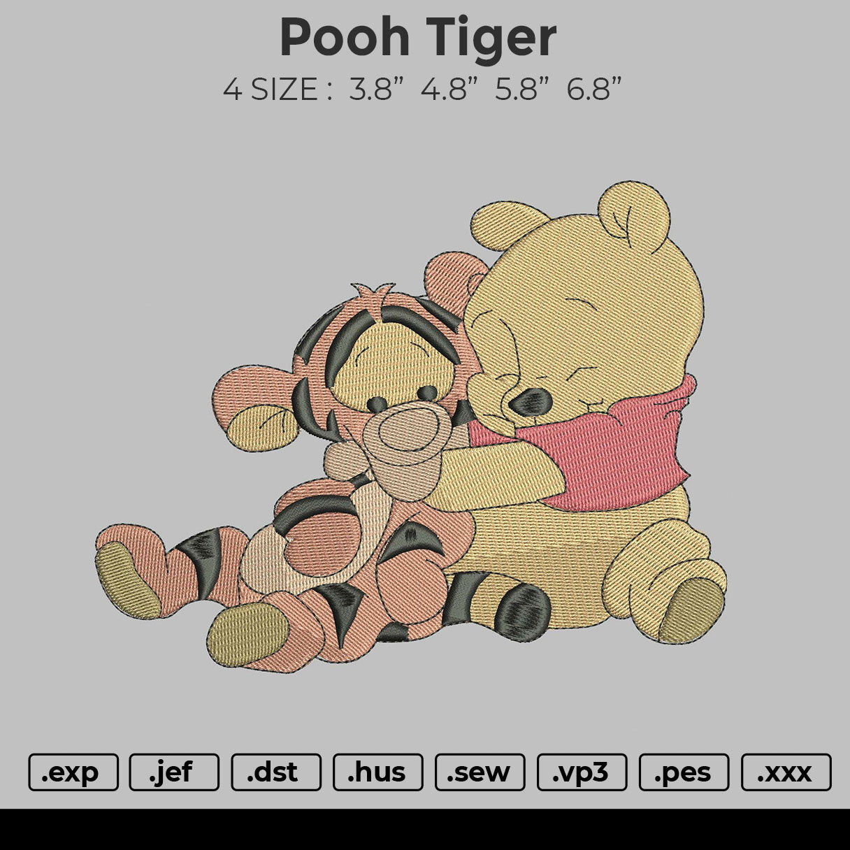 Pooh Tiger Embroidery