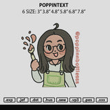 Poppintext Embroidery File 6 sizes
