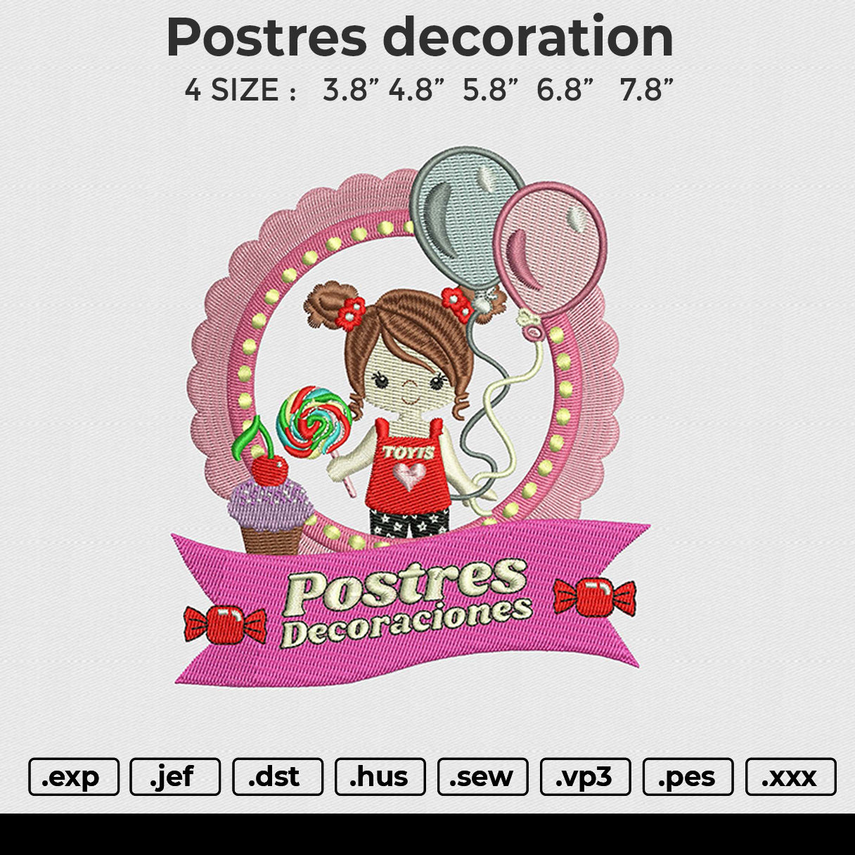 Postres Decoration Embroidery