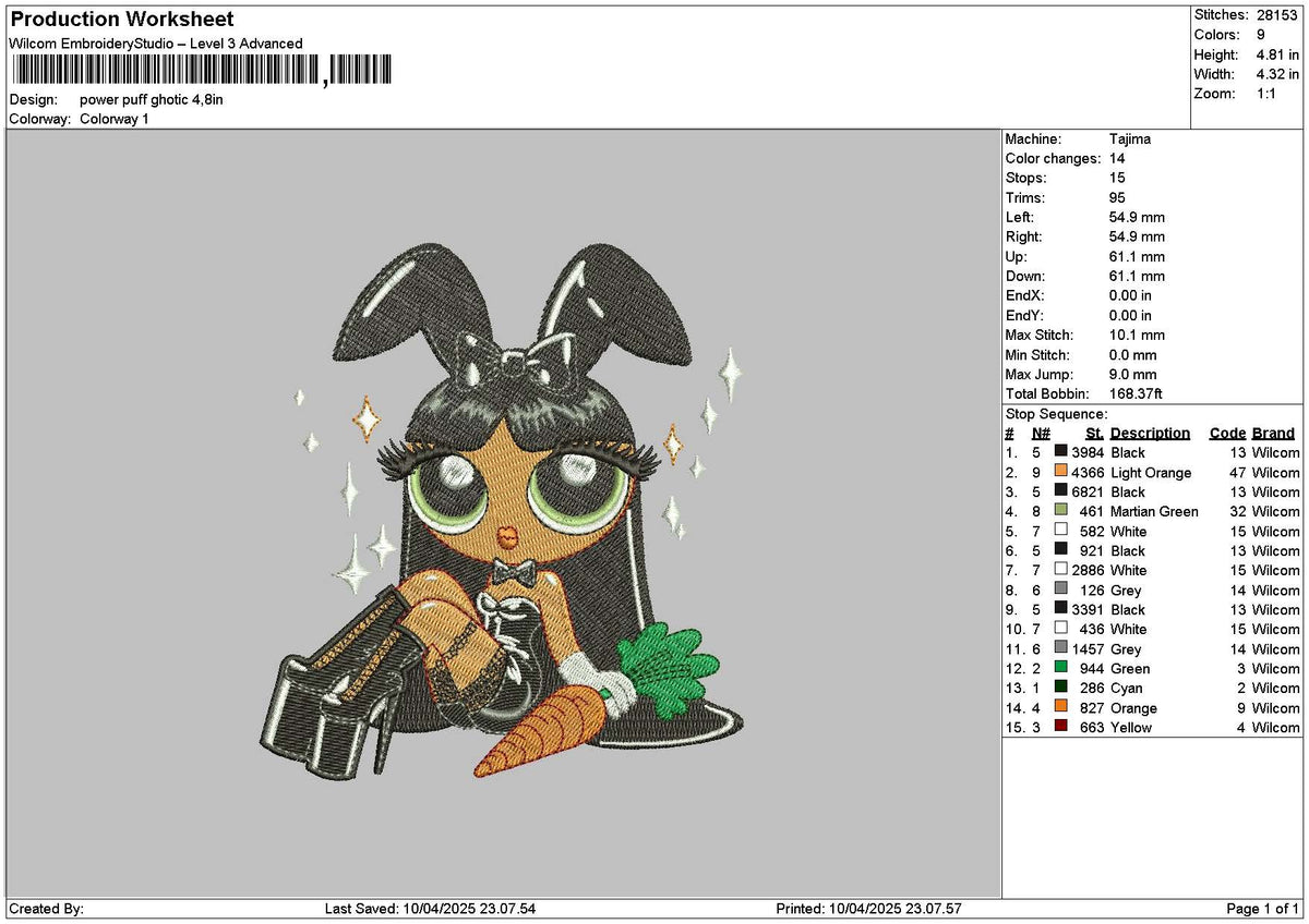Power Ghotic Embroidery File 6 sizes