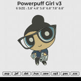 Powerpuff girl v3 Embroidery File 6 size