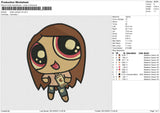Power Puff girl v5 Embroidery File 6 size
