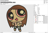 Power Puff girl v5 Embroidery File 6 size