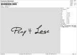 Pray Love Embroidery File 6 sizes