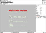 Precisiontext 02 Embroidery File 6 sizes
