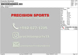 Precisiontext 02 Embroidery File 6 sizes