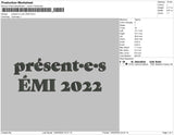 Present e s emi 2022 Embroidery