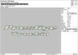 Truckingtext Embroidery File 6 sizes