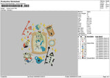 Princess Icons Embroidery File 6 sizes