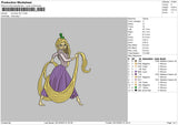Princess 0211 Embroidery File 6 sizes