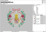 Princessflowers V9 Embroidery File 6 sizes