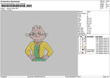 Cat 0704a Embroidery File 6 sizes