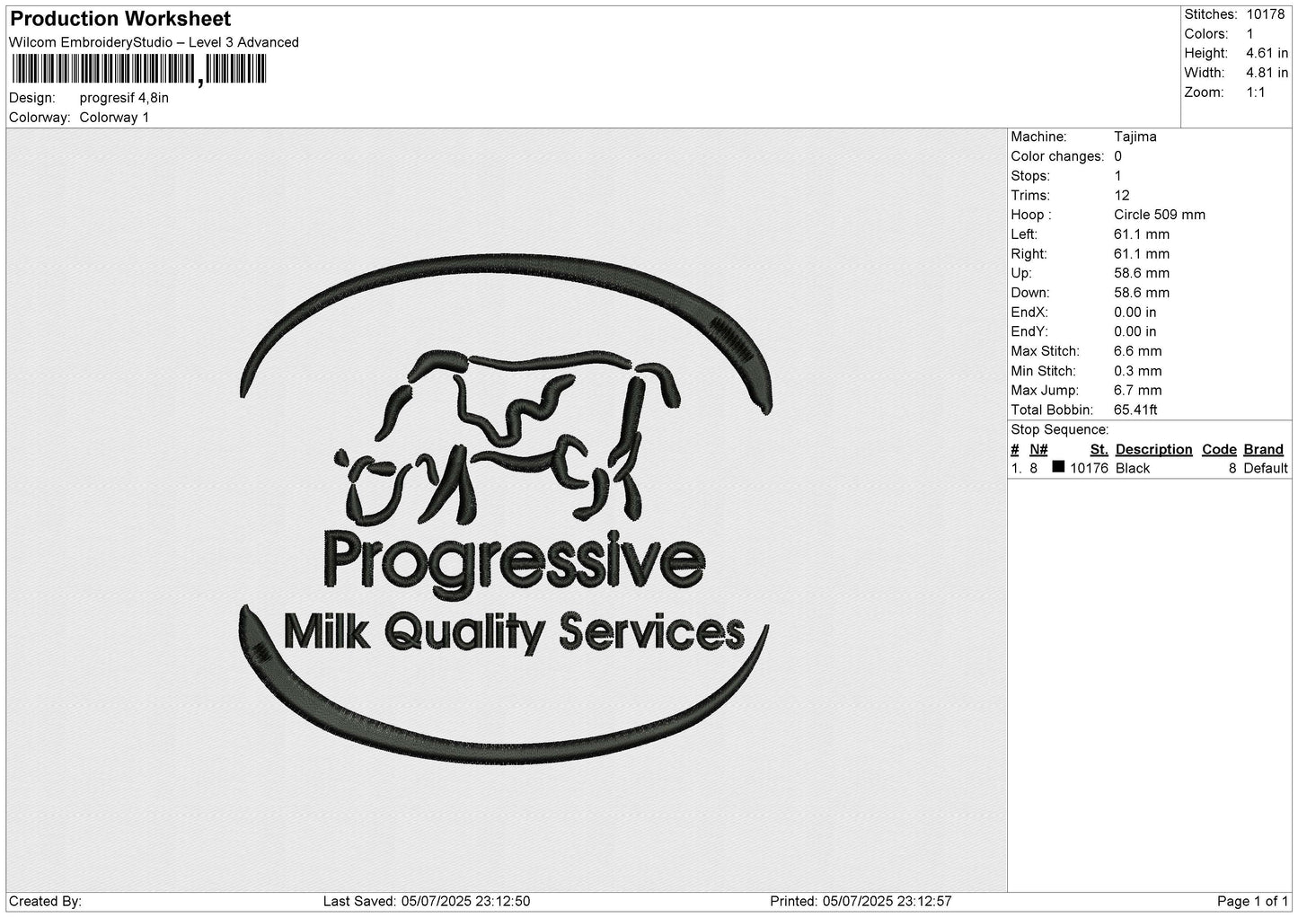 Progresif Embroidery File 6 size