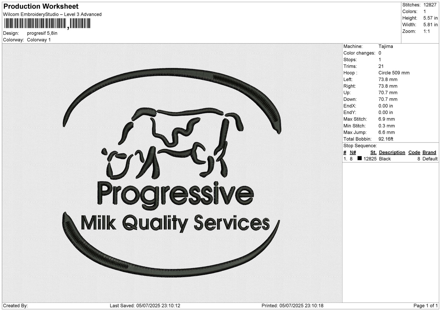 Progresif Embroidery File 6 size
