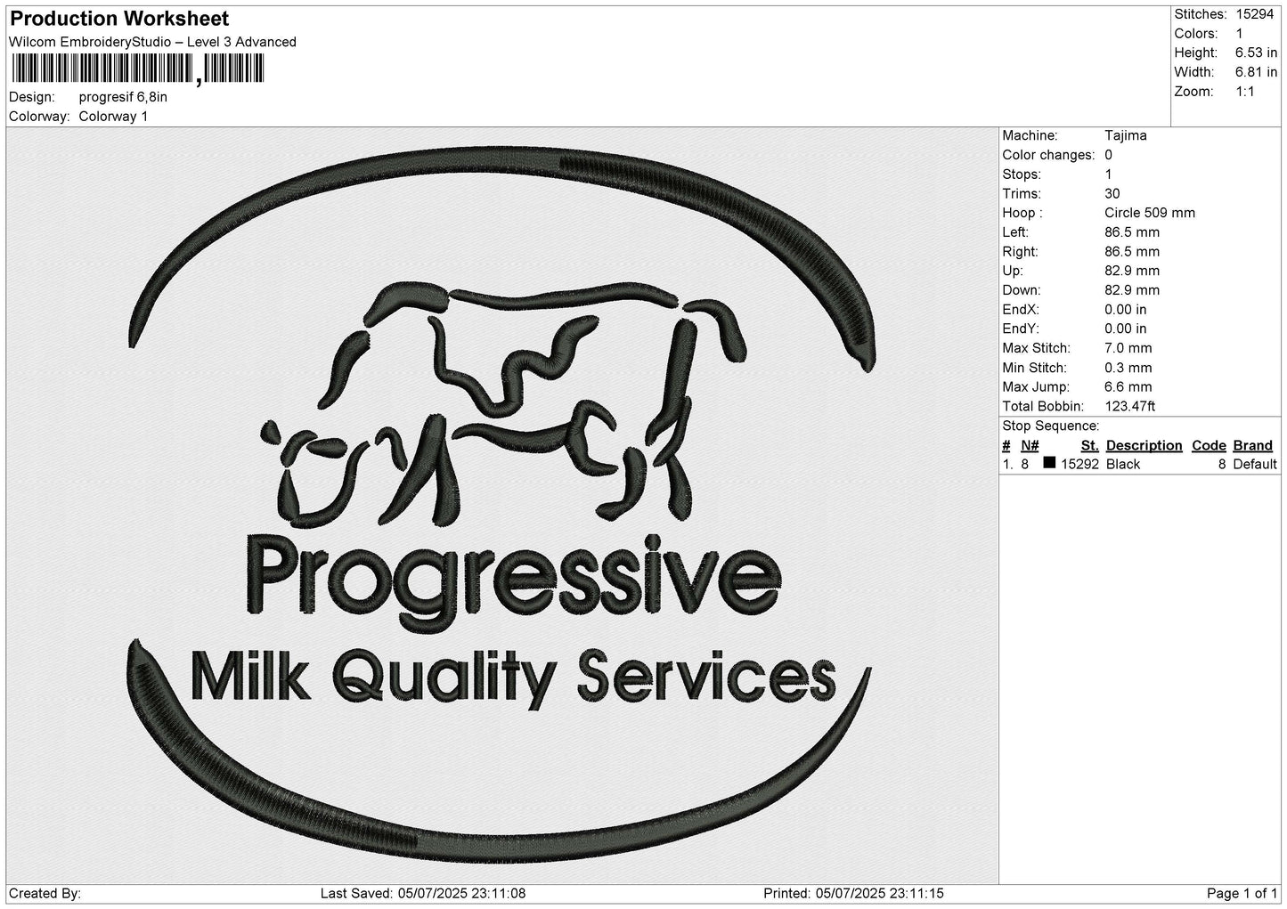 Progresif Embroidery File 6 size