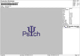 Psychtext1012 Embroidery File 6 sizes